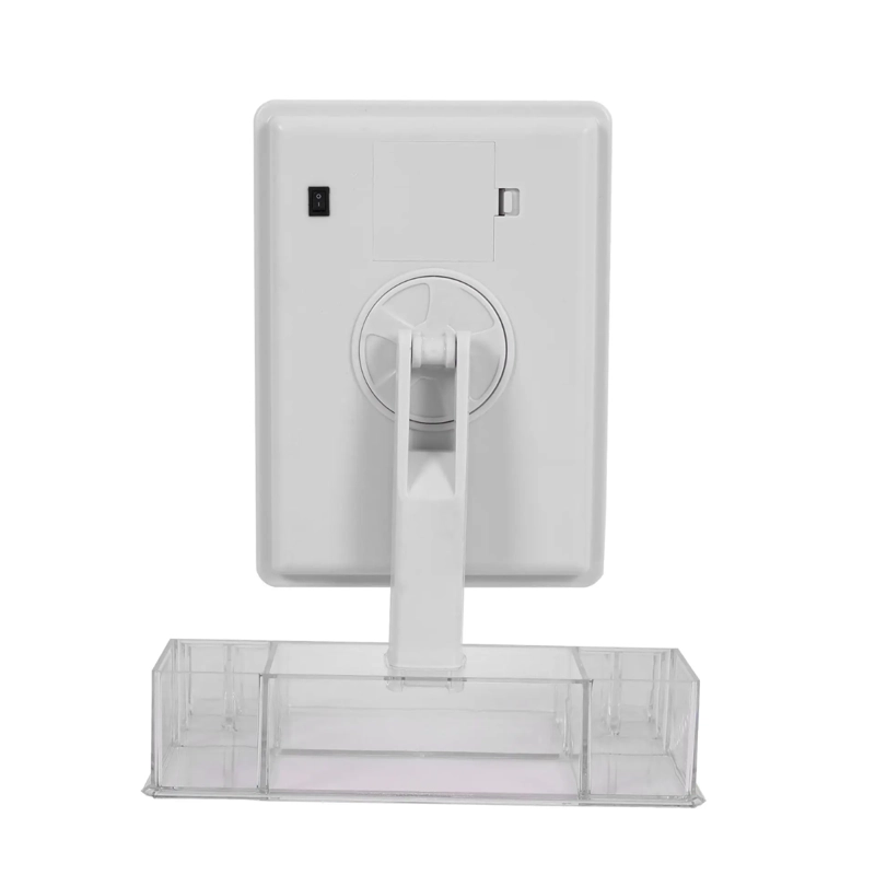 ESPEJO DE MAQUILLAJE CON LUZ LED Y ORGANIZADOR 360 GRADOS - 6
