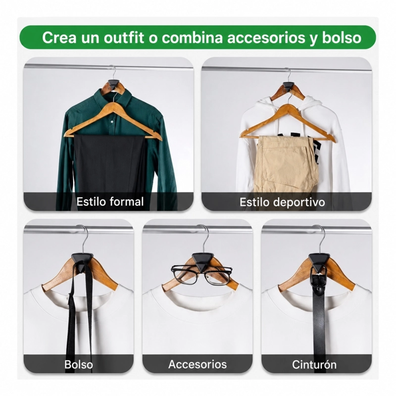 SET 18 GANCHOS COLGADOR ORGANIZADOR MULTIPLE PARA CLOSET - 7