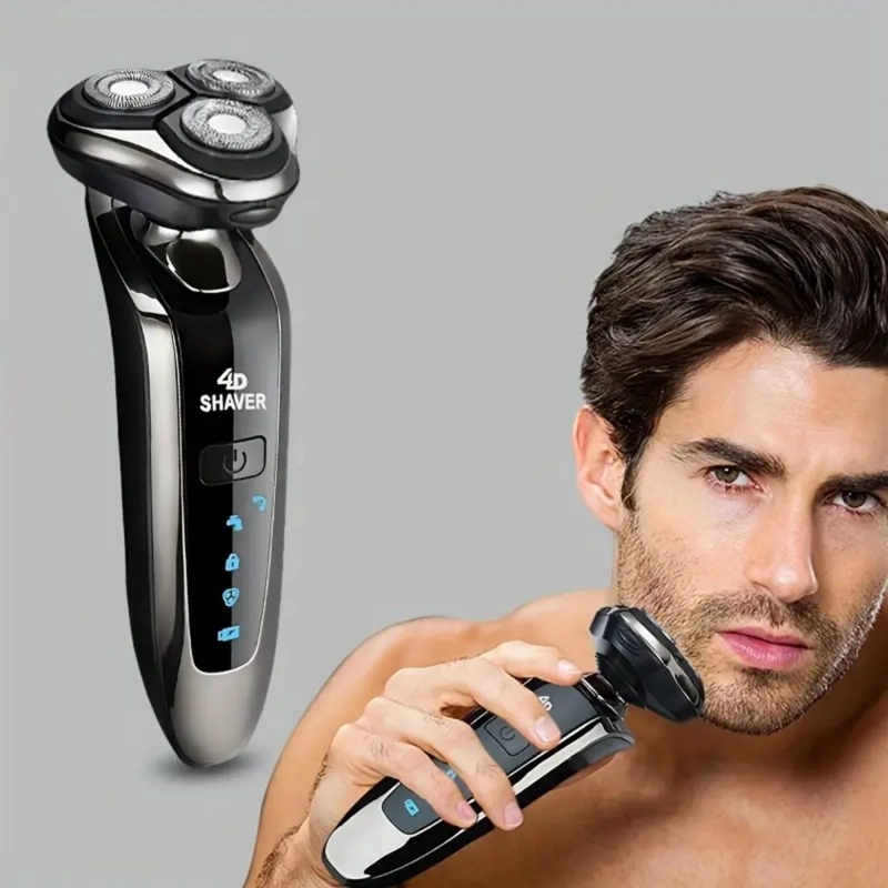 AFEITADORA HOMBRE BARBA GIRATORIA RECARGABLE WATERPROOF IPX6 - 6