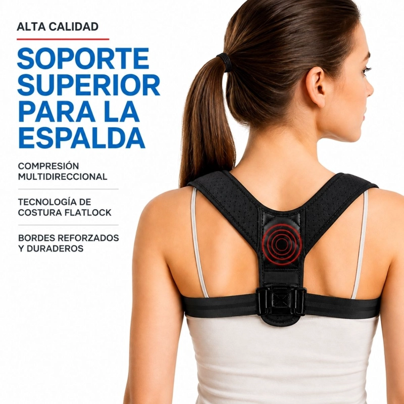 CORRECTOR DE POSTURA ESPALDA ALTA HOMBROS AJUSTABLE - 5