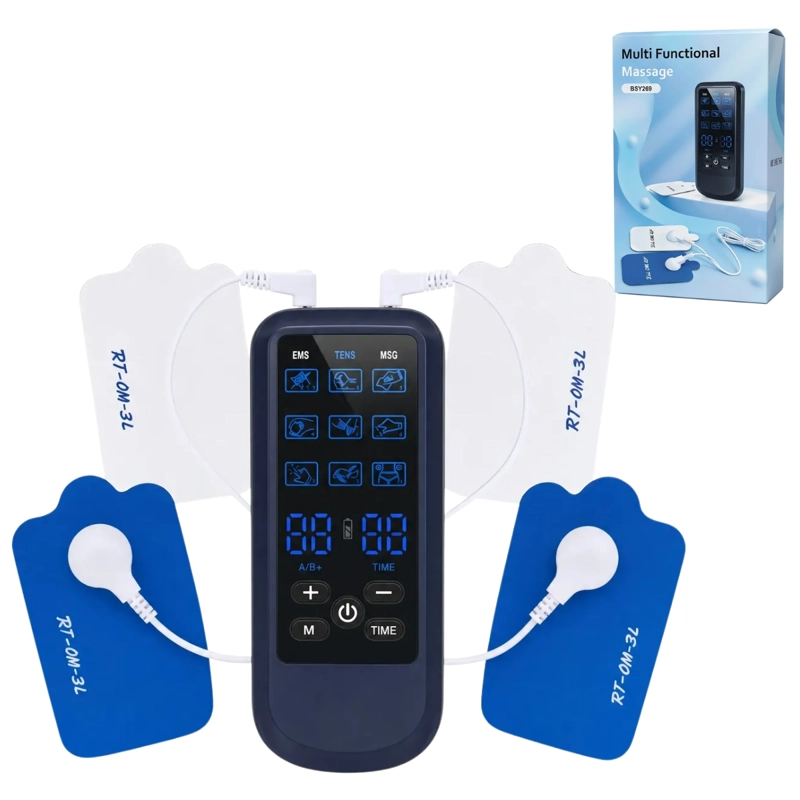 MASAJEADOR CORPORAL ELE CTRODOS TENS EMS TERAPIA 8 MODOS - 1