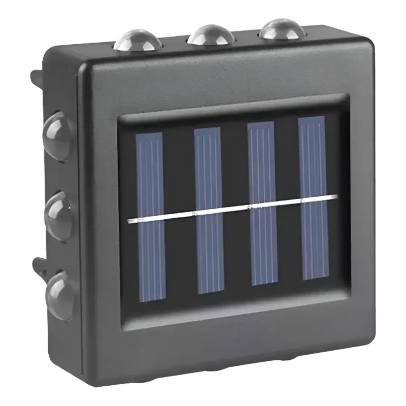 LAMPARA FOCO SOLAR DE PARED 12 LED IMPERMEABLE EXTERIOR - 2