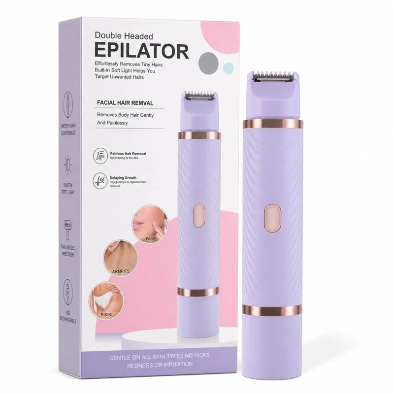 AFEITADORA DEPILADORA FACIAL CORPORAL MUJER RECARGABLE USB - 1