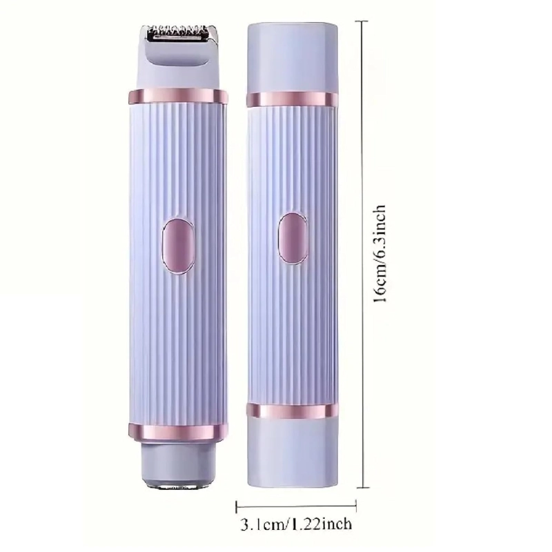 AFEITADORA DEPILADORA FACIAL CORPORAL MUJER RECARGABLE USB - 3