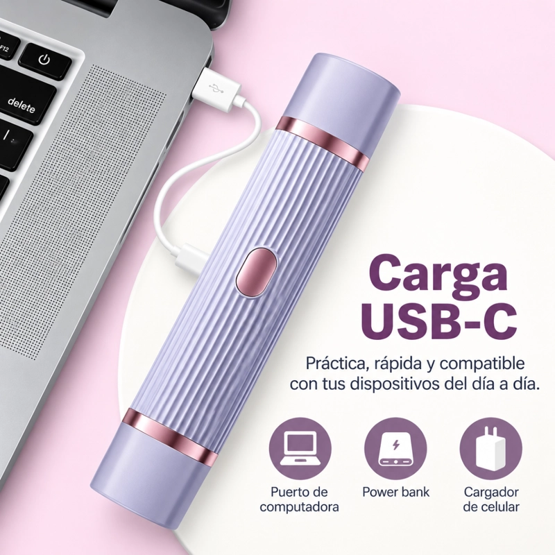 AFEITADORA DEPILADORA FACIAL CORPORAL MUJER RECARGABLE USB - 6