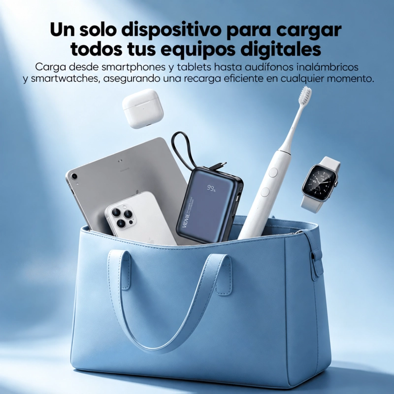 POWER BANK 20000MAH CARGA RAPIDA 45W PANTALLA LED - 3