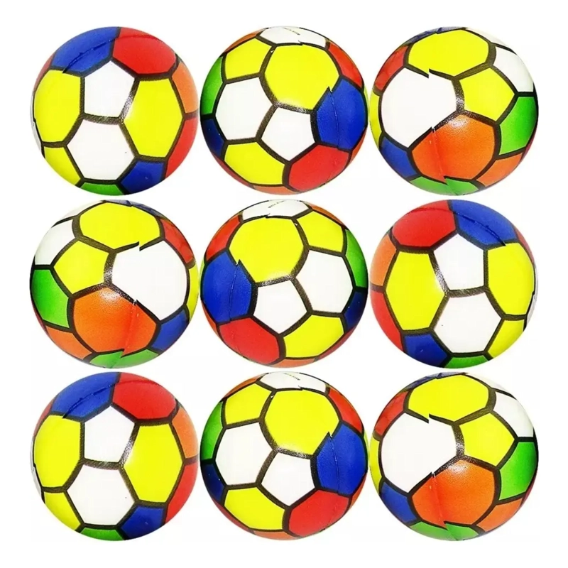 SET 12 PELOTAS ANTIESTRES ANTIANSIEDAD ESPUMA ADULTOS NIÑOS DISEÑO RUBIC - 12