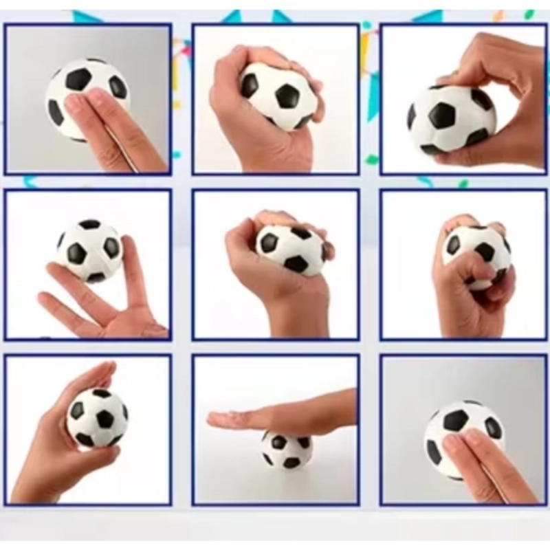 SET 12 PELOTAS ANTIESTRES ANTIANSIEDAD ESPUMA ADULTOS NIÑOS DISEÑO RUBIC - 6