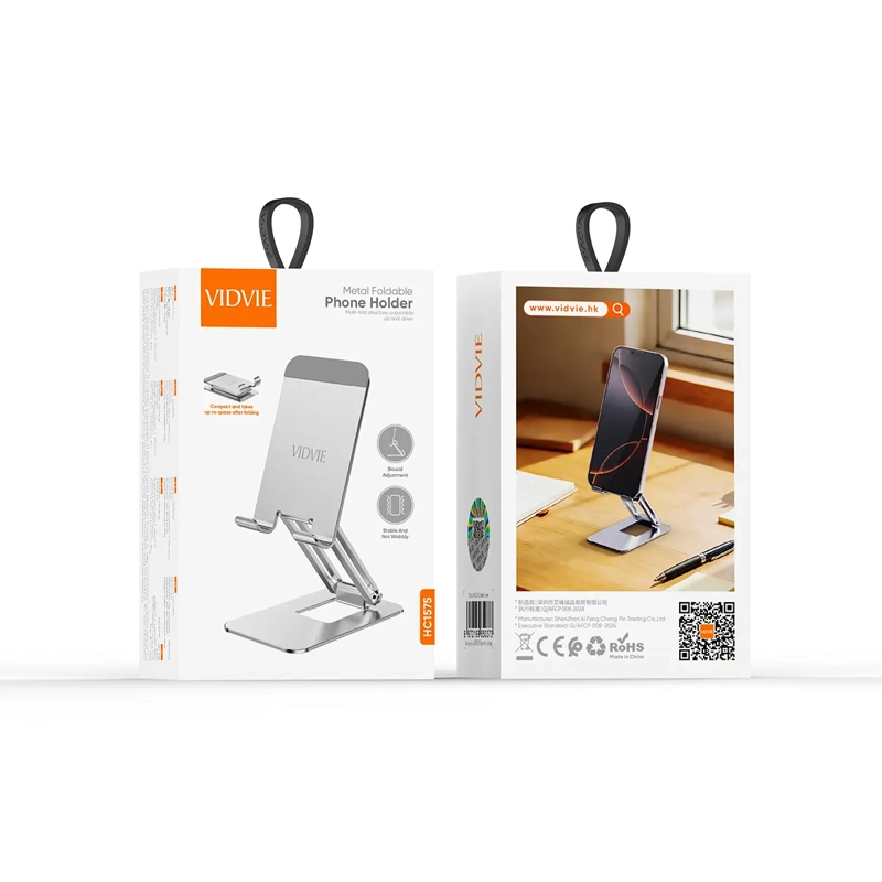 SOPORTE CELULAR ESCRITORIO METALICO PLEGABLE AJUSTABLE - 5
