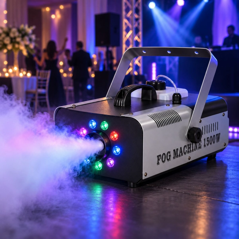 MAQUINA DE HUMO Y LUCES 1500W PARA FIESTAS EVENTOS - 6