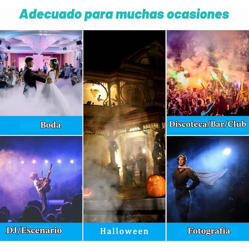 MAQUINA DE HUMO Y LUCES 1500W PARA FIESTAS EVENTOS - 7