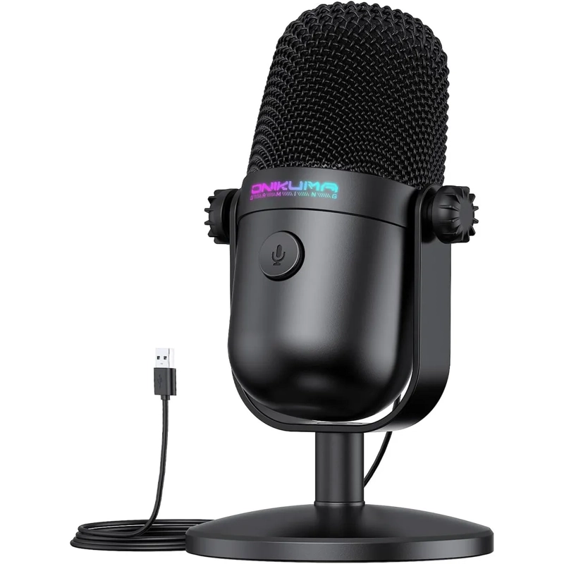 MICROFONO CONDENSADOR USB PC PODCAST GAMER REDUCCION RUIDO - 1