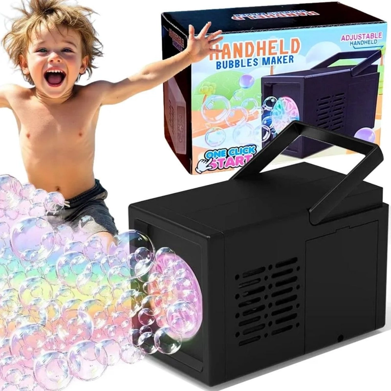 MAQUINA DE BURBUJAS AUTOMATICA PORTATIL PARA NIÑOS Y FIESTAS - 1