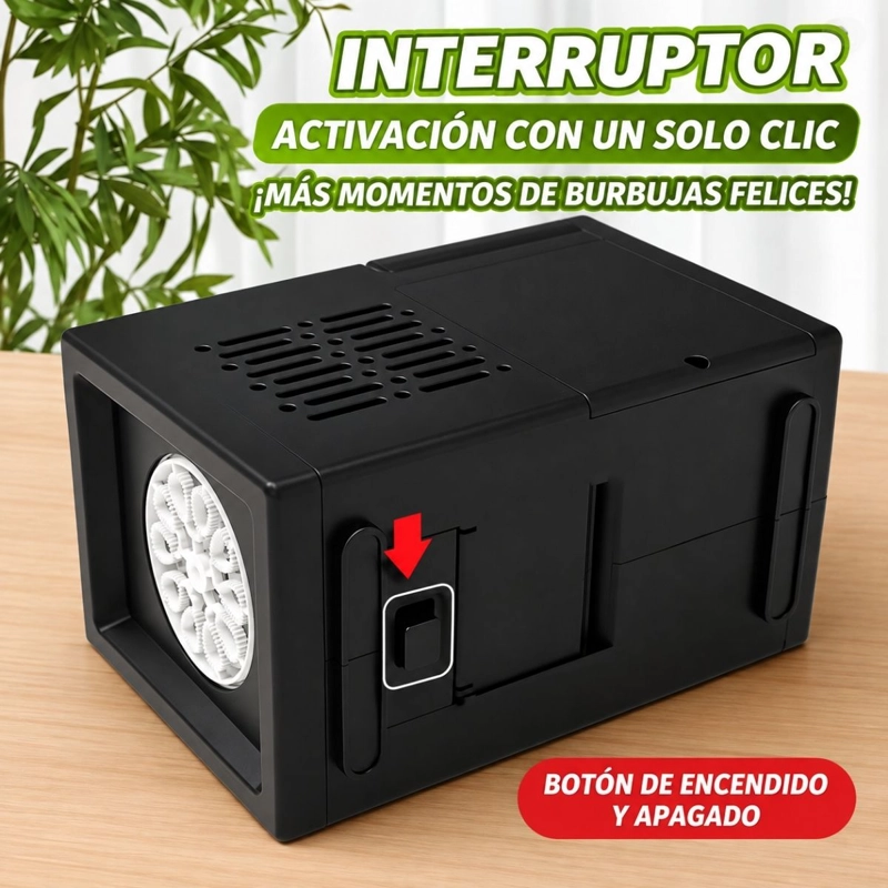 MAQUINA DE BURBUJAS AUTOMATICA PORTATIL PARA NIÑOS Y FIESTAS - 3