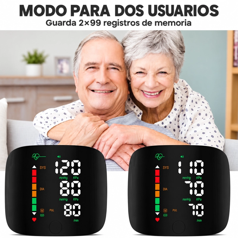 TOMA PRESION DIGITAL DE MUÑECA MONITOR ARTERIAL RECARGABLE - 5
