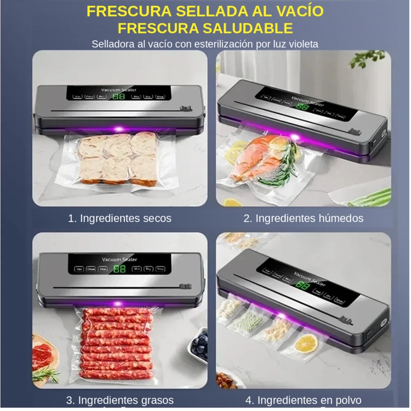 SELLADORA AL VACIO DE ALIMENTOS MAQUINA EMBALADORA 65KPA - 4