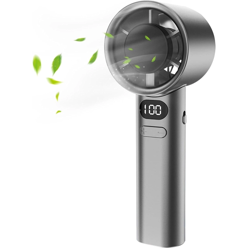 MINI VENTILADOR DE MANO TURBO RECARGABLE USB PANTALLA LED GM - 1