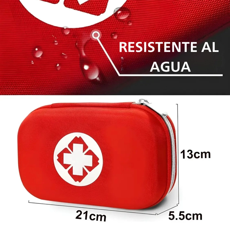 BOTIQUIN PRIMEROS AUXILIOS AUTO VIAJE EMERGENCIA CON ESTUCHE - 2