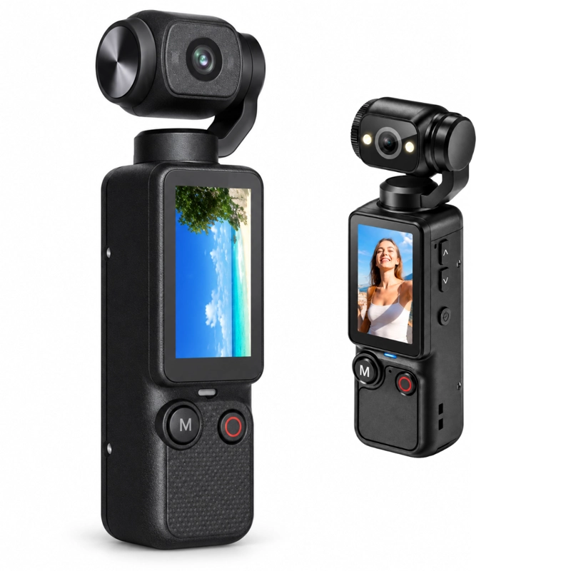 MINI CAMARA PORTATIL PANTALLA DIGITAL LENTE GIRATORIO VLOG - 1