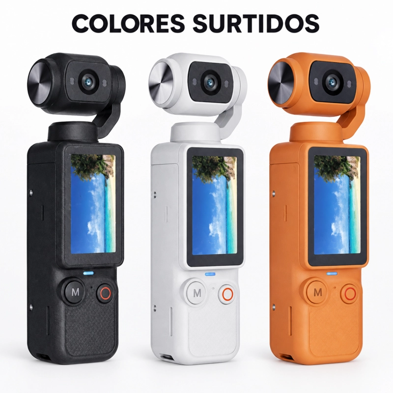 MINI CAMARA PORTATIL PANTALLA DIGITAL LENTE GIRATORIO VLOG - 5