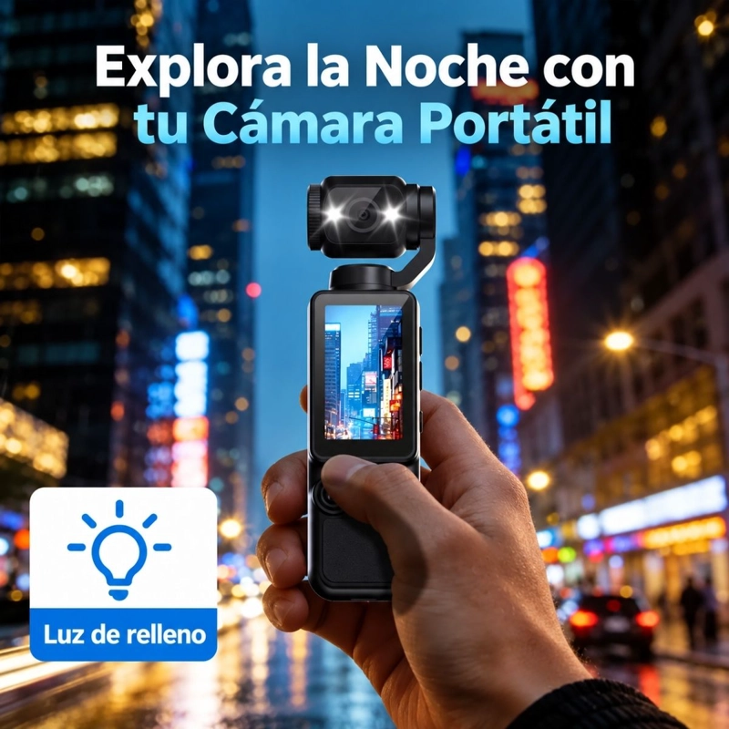 MINI CAMARA PORTATIL PANTALLA DIGITAL LENTE GIRATORIO VLOG - 8