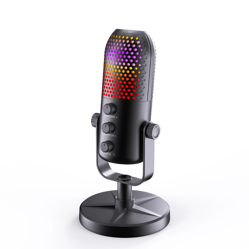 MICROFONO USB CONDENSADOR GAMER RGB PC STREAMING PODCAST - 1