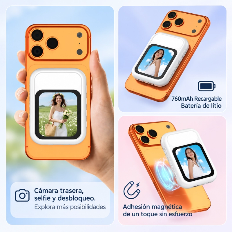PANTALLA MAGNE TICA SELFIE ESPEJO MONITOR CELULAR BLUETOOTH - 3