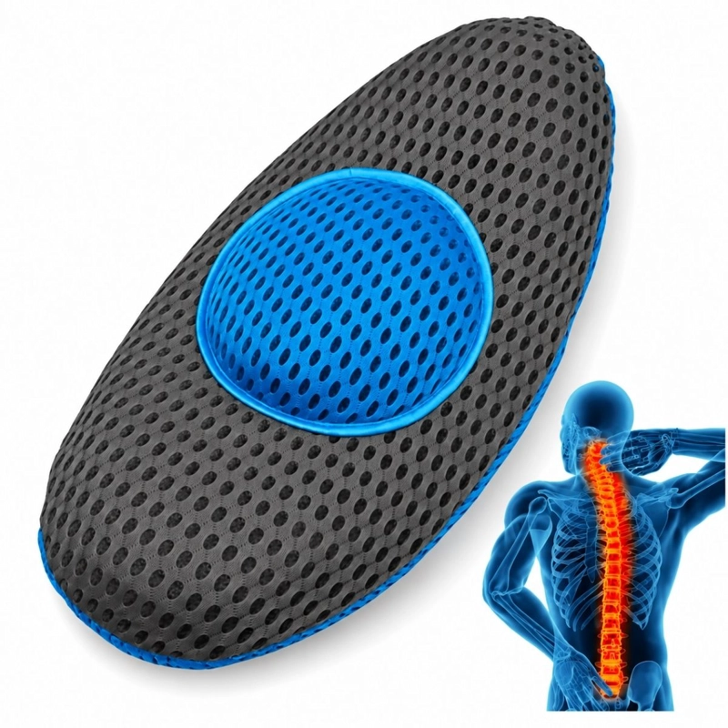 ALMOHADA SOPORTE LUMBAR COMFY CURVE PARA CAMA Y SILLA AUTO - 2