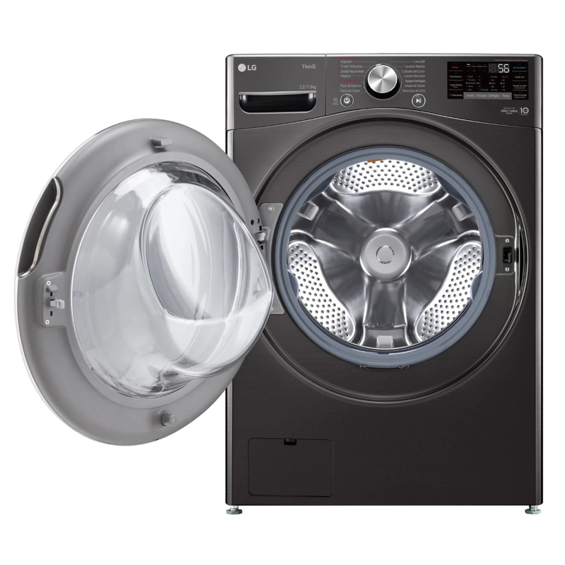 LAVADORA SECADORA CARGA FRONTAL LG 22KG13KG WD22BV2S6R CON AIDD™ Y STEAM - 4