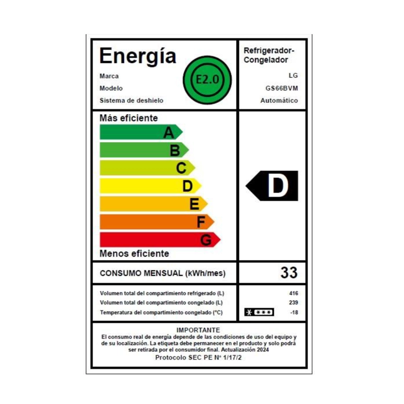 REFRIGERADOR SIDE BY SIDE LG 655 LITROS CON INSTAVIEW™ GS66BVM - 3