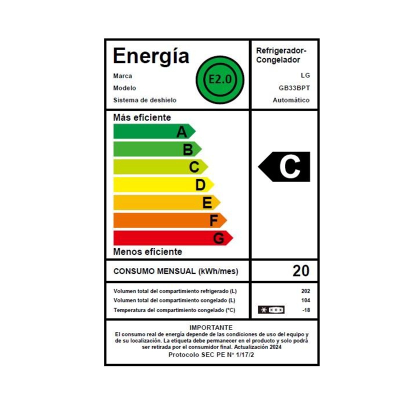 REFRIGERADOR BOTTOM FREEZER LG 306 LITROS CON MOTOR SMART INVERTER COMPRESSOR GB33BPT - 9