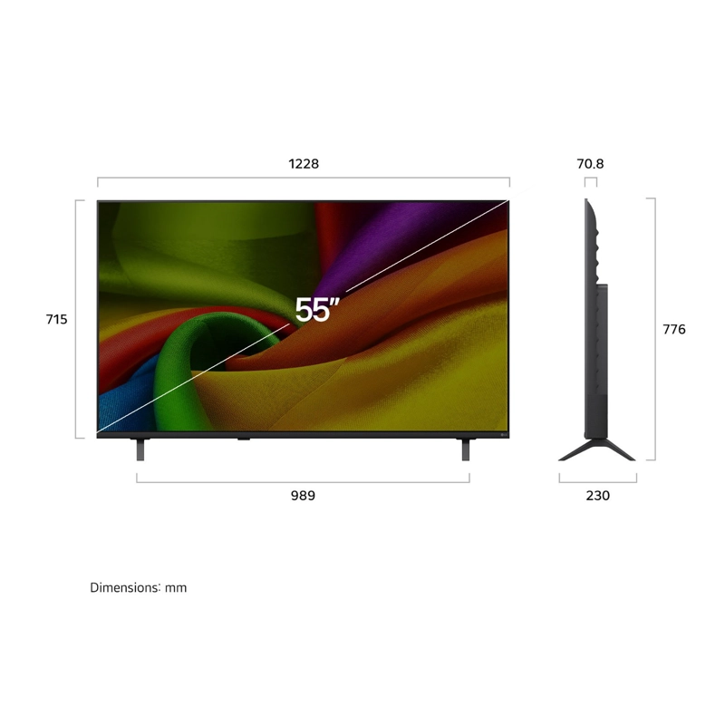 SMART TV LG NANO 4K UHD AI NU85 55' 55NU855BPSA 2026 - 2