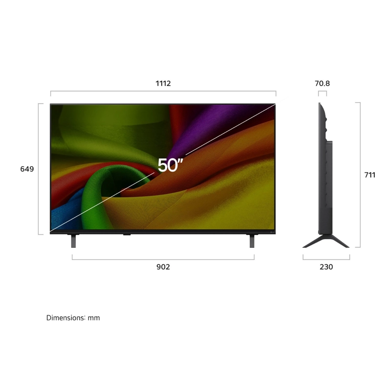 SMART TV LG NANO 4K UHD AI NU85 50' 50NU855BPSA 2026 - 2