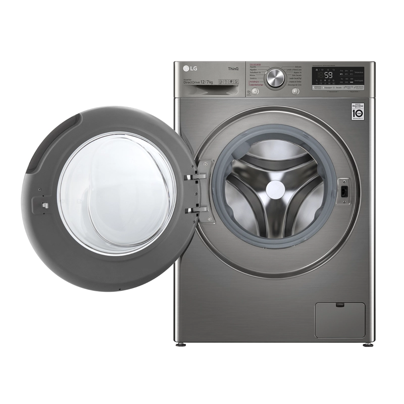LAVADORA SECADORA CARGA FRONTAL LG 12KG7KG WD12VVC4S6C CON TECNOLOGIA STEAM+, AIDD, THINQ - 2