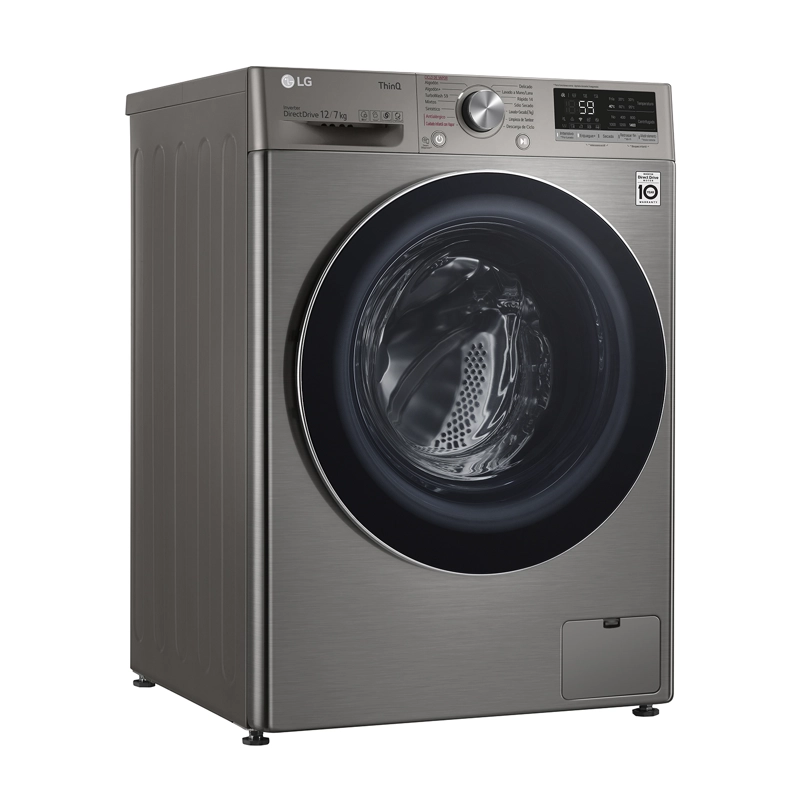 LAVADORA SECADORA CARGA FRONTAL LG 12KG7KG WD12VVC4S6C CON TECNOLOGIA STEAM+, AIDD, THINQ - 3