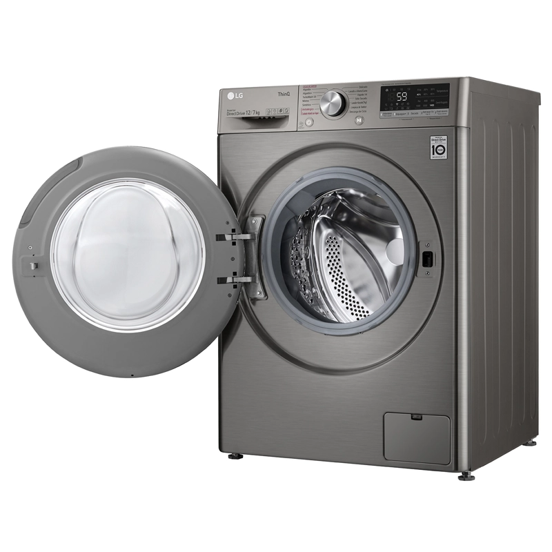 LAVADORA SECADORA CARGA FRONTAL LG 12KG7KG WD12VVC4S6C CON TECNOLOGIA STEAM+, AIDD, THINQ - 6
