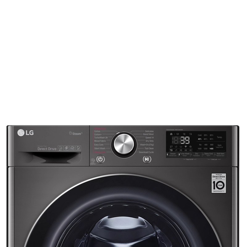 LAVADORA SECADORA CARGA FRONTAL LG 14/8KG WD14BVC2S6 CON TECNOLOGIA STEAM+, AIDD, THINQ - 4