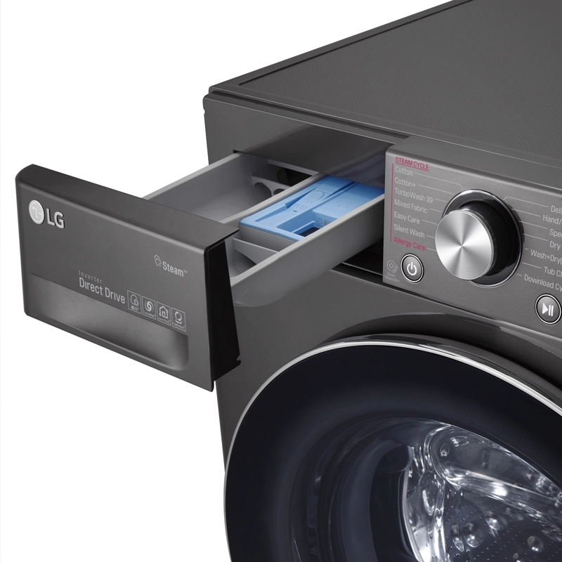 LAVADORA SECADORA CARGA FRONTAL LG 14/8KG WD14BVC2S6 CON TECNOLOGIA STEAM+, AIDD, THINQ - 5