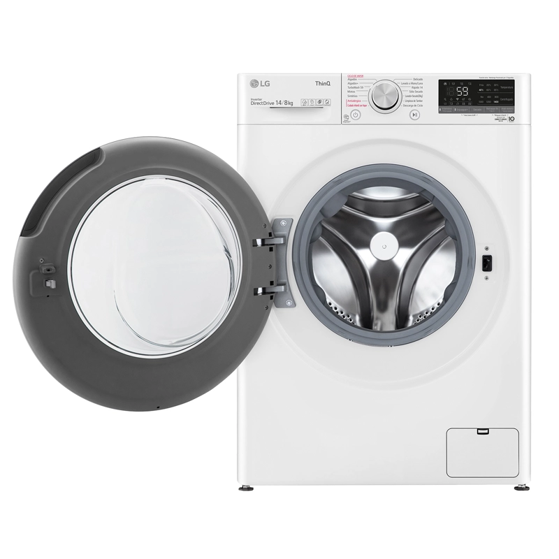 LAVADORA SECADORA CARGA FRONTAL LG 14KG8KG WD14WVC4S6 CON AIDD™ - 2