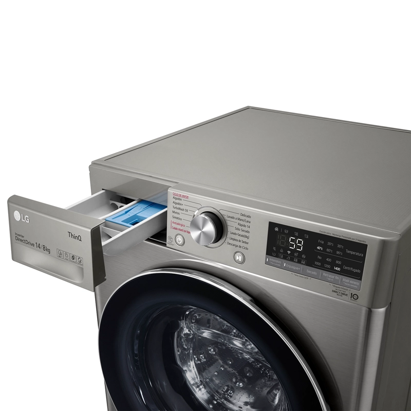 LAVADORA SECADORA CARGA FRONTAL LG 14/8KG WD14VVC4S6C CON AIDD™ Y STEAM - 5