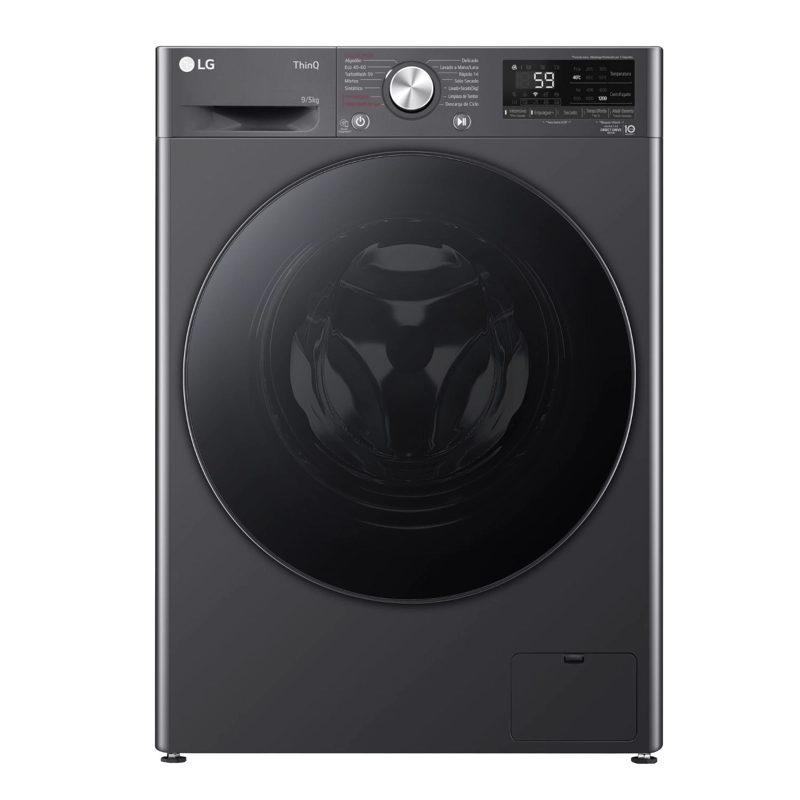 LAVADORA SECADORA CARGA FRONTAL LG 9KG5KG WD9MVC4S6 AI DD, THINQ