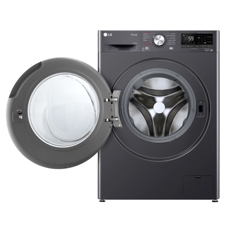 LAVADORA SECADORA CARGA FRONTAL LG 9KG5KG WD9MVC4S6 AI DD, THINQ - 2
