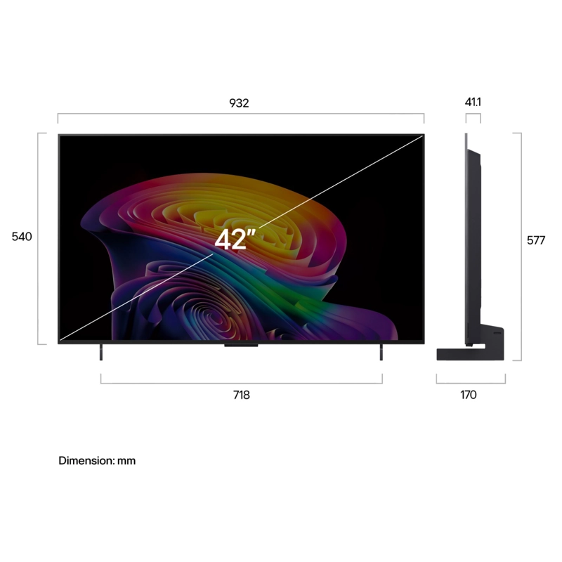 SMART TV LG OLED EVO AI C6 42' OLED42C6PSA 2026 4K UHD - 2