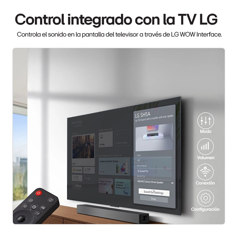 LG SOUNDBAR SH5WC SONIDO INTELIGENTE Y POTENTE - 600W - 11