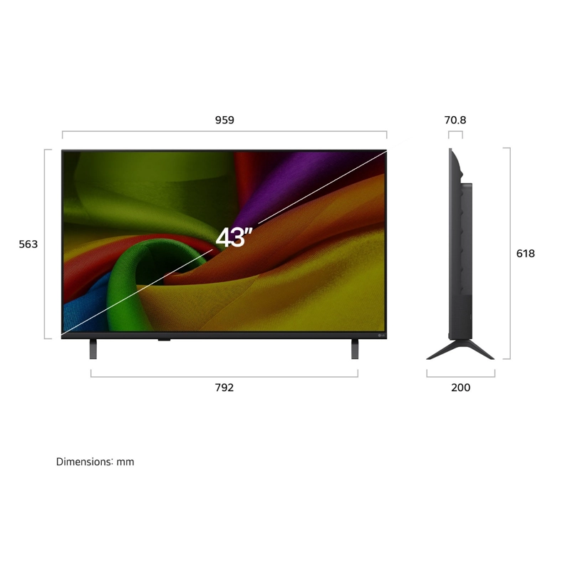 SMART TV LG NANO 4K UHD AI NU85 43' 43NU855BPSA 2026 - 2