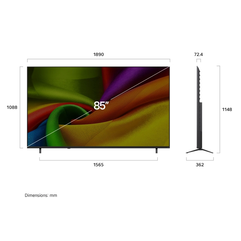 SMART TV LG NANO 4K UHD AI NU85 85' 85NU855BPSA 2026 - 2