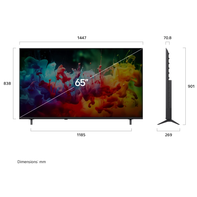 SMART TV LG 65' QNED EVO AI QNED65 4K 2026 + MAGIC REMOTE CONTROL - 2
