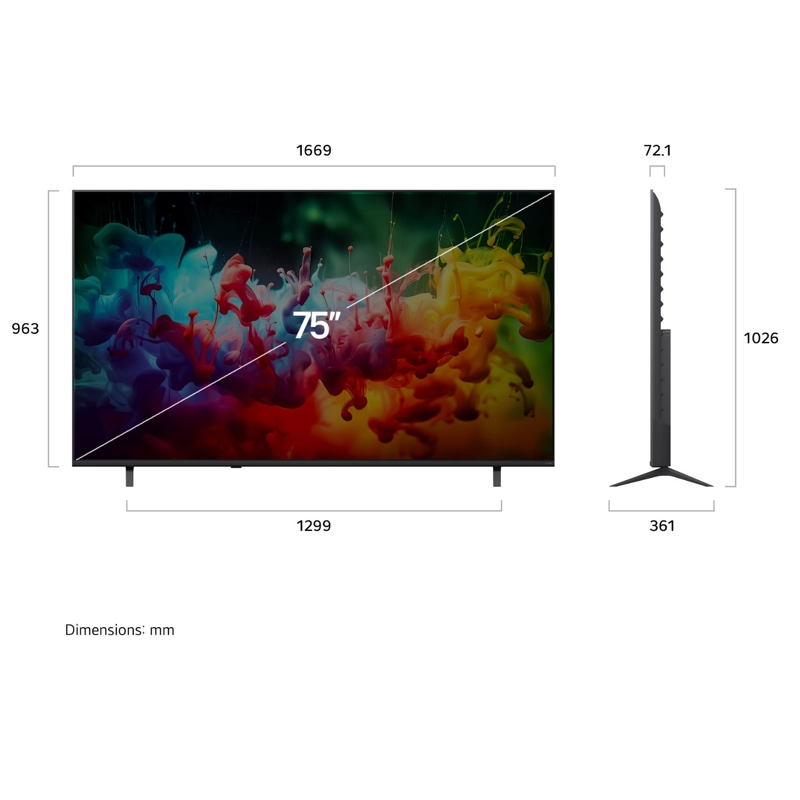 SMART TV LG 75' QNED EVO AI QNED65 4K 2026 + MAGIC REMOTE CONTROL - 2