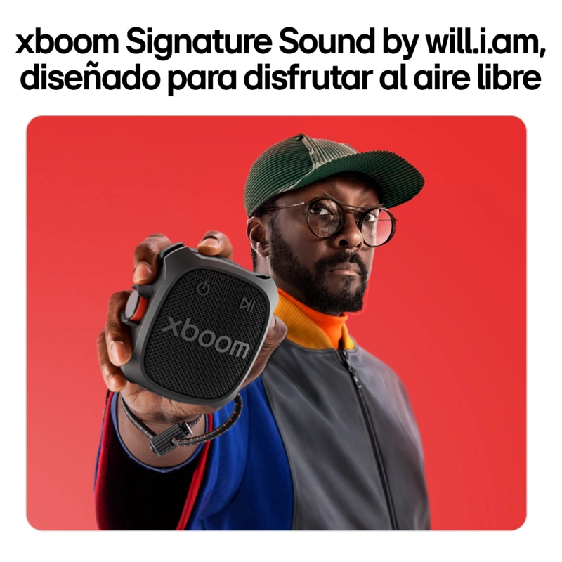 PARLANTE LG XBOOM ROCK - SONIDO POTENTE - ESTANDAR MILITAR - NEGRO - 7