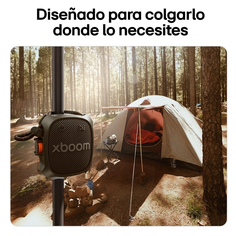 PARLANTE LG XBOOM ROCK - SONIDO POTENTE - ESTANDAR MILITAR - NEGRO - 9